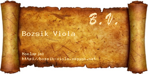 Bozsik Viola névjegykártya
